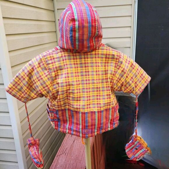 Pampolina Baby Girl Kids Multi Print Hooded Jacket With Mittens, EU Size 62 - Picture 5 of 14